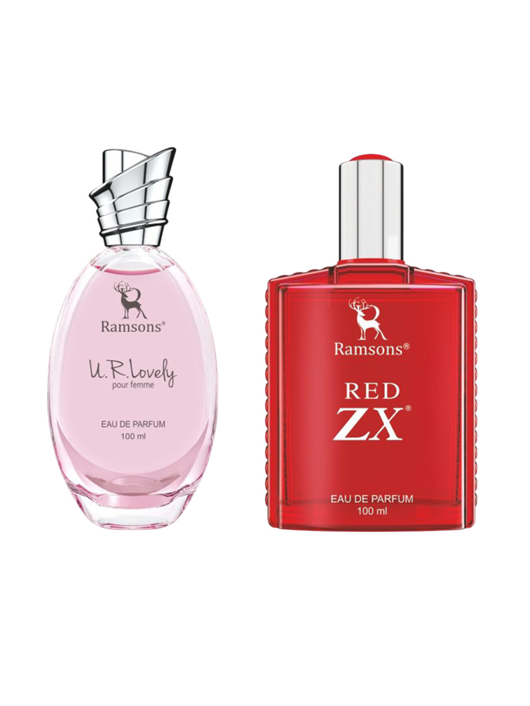 Ramsons Set of 2 U R Lovely & Red ZX Eau De Parfum - 100 ml Each