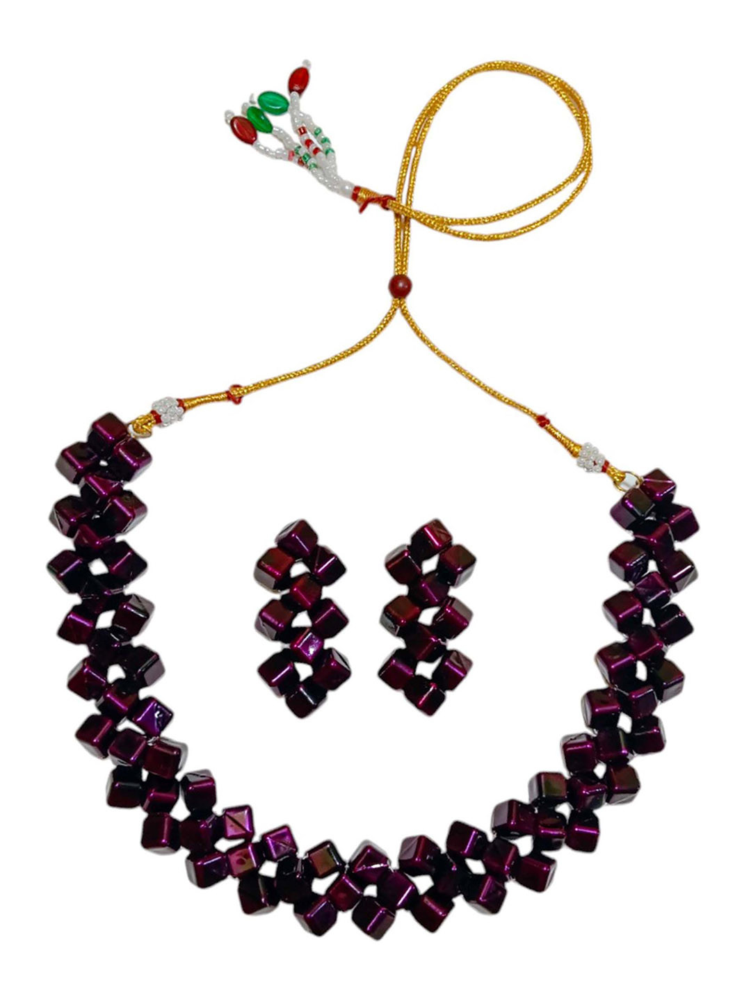 UTTARAI Gold-Plated Beaded Light Weight Jewellery Set