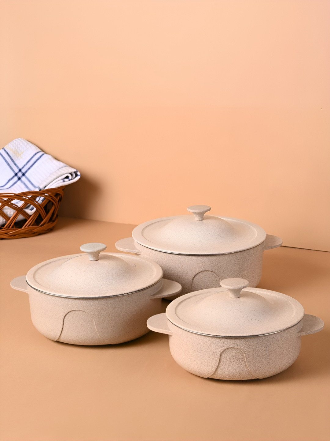 eha Off White 2025 3 Pieces Dishwasher and Microwave Safe Serving Bowl