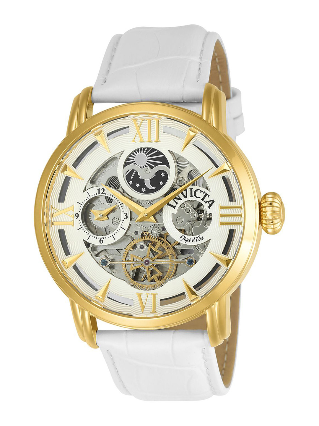 Invicta Men Skeleton Dial & Leather Straps Analogue Automatic Watch 22652