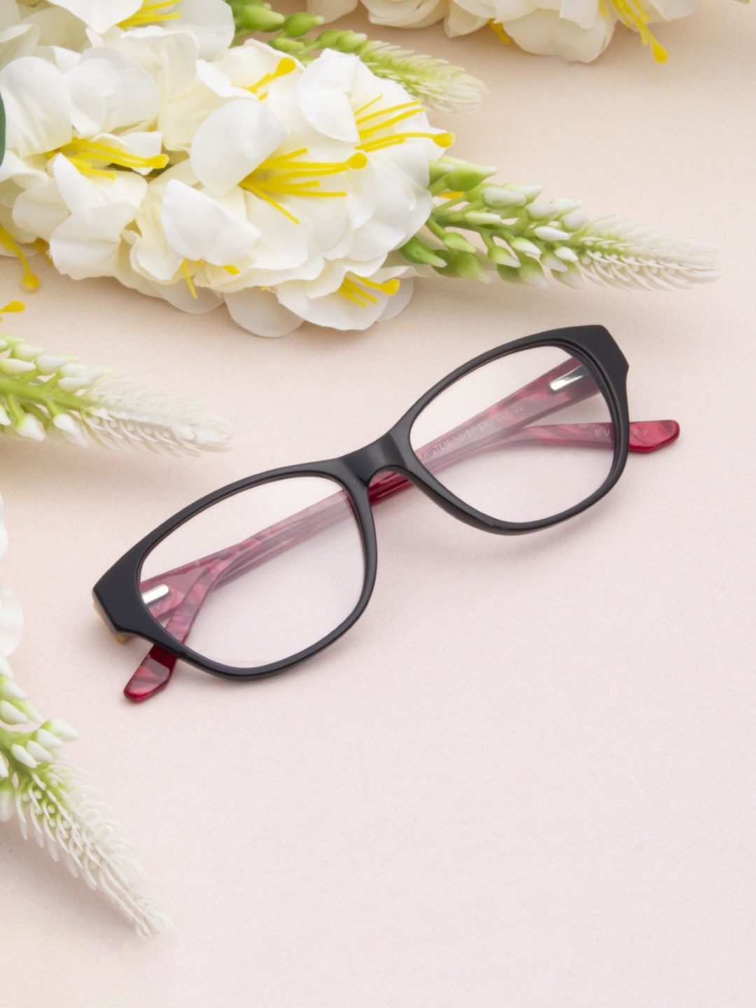 Ted Smith Women Black Luxury Acetate Full Rim Cat Eye Frames