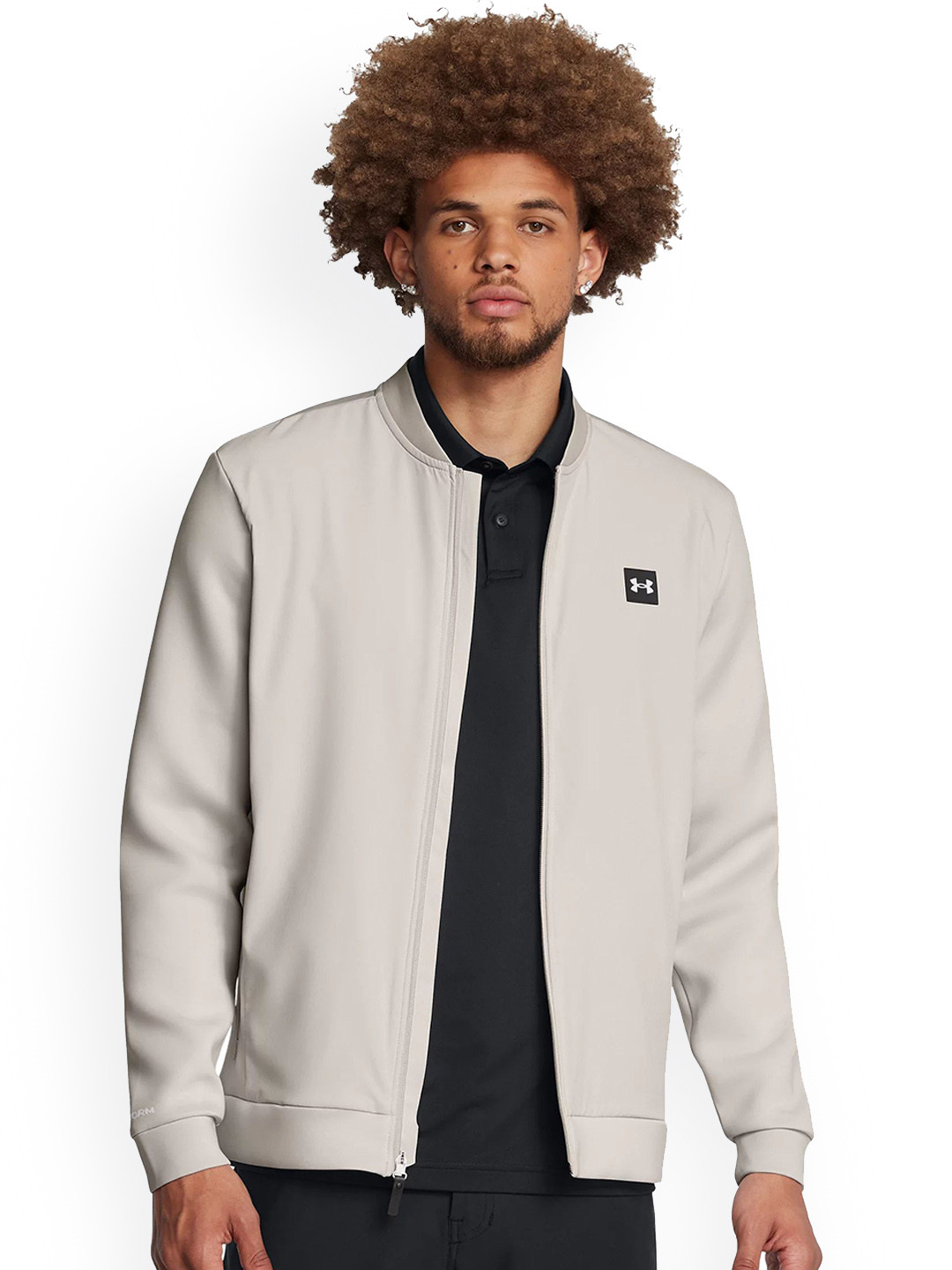 UNDER ARMOUR Men Drive Pro Storm Solid Hybrid Full Zip Jacket