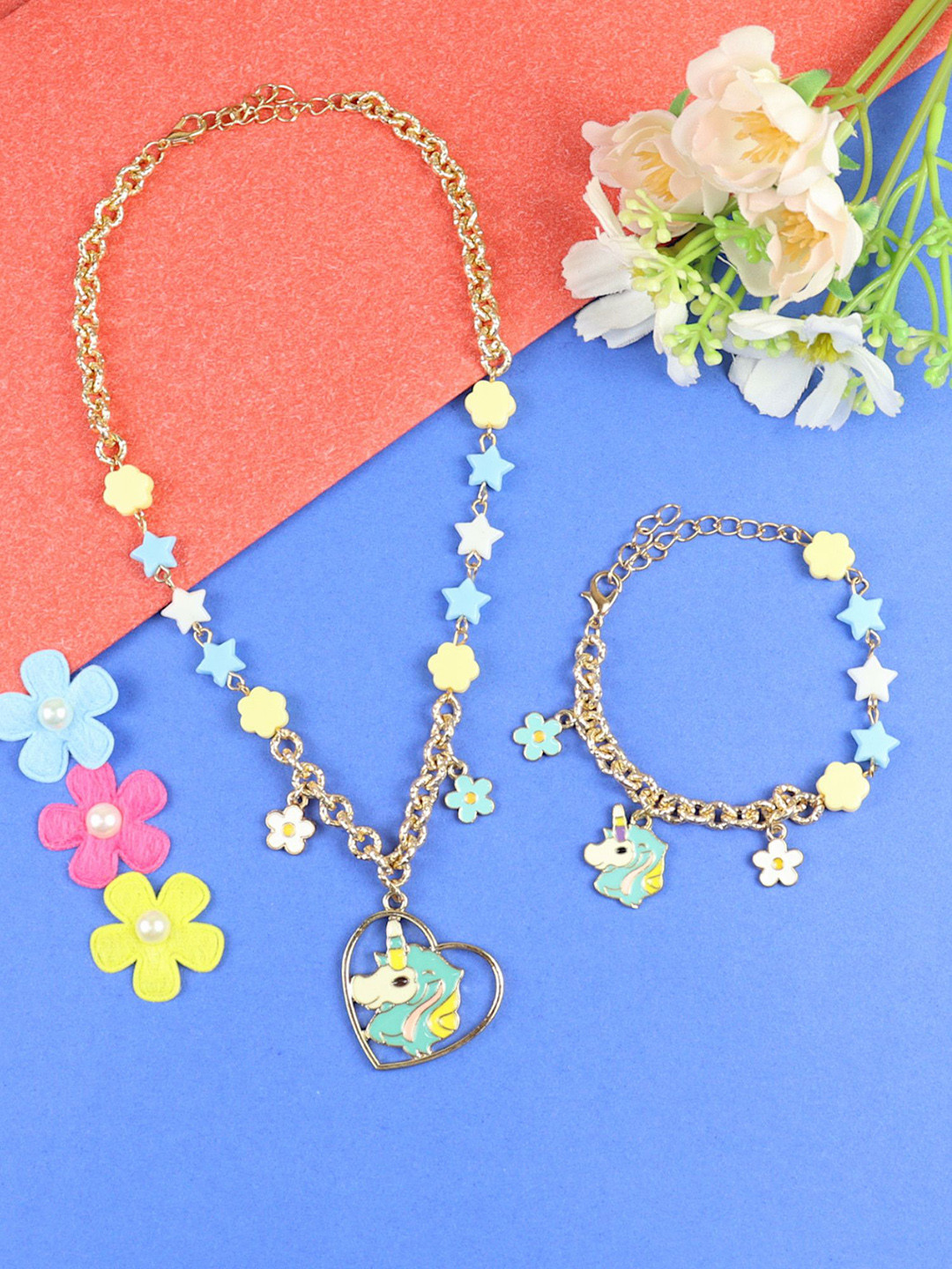 Asthetika Kids Girls Star Charm Jewellery Set