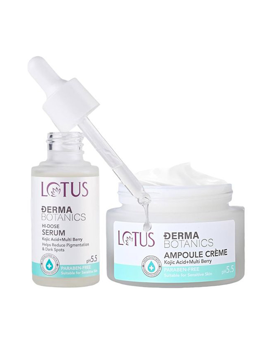Lotus Herbals Set Of 2 DermaBotanics Ampoule Crme - 50 g & Hi-Dose Serum - 28 ml