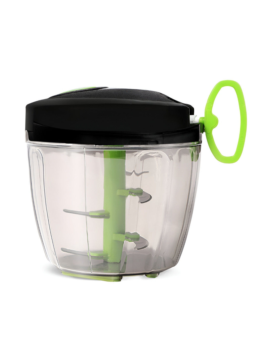 Fackelmann Black and Green Plastic Chopper with 5 Sharp Stainless Steel Blade 1000ml