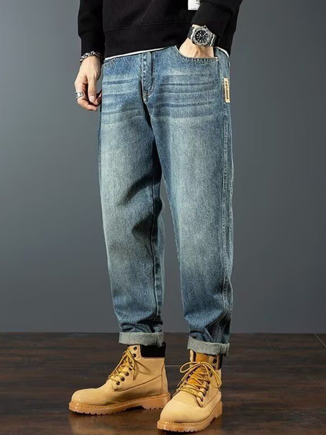 The Roadster Lifestyle Co. Men Cotton Casual Restro Straight Leg Jeans