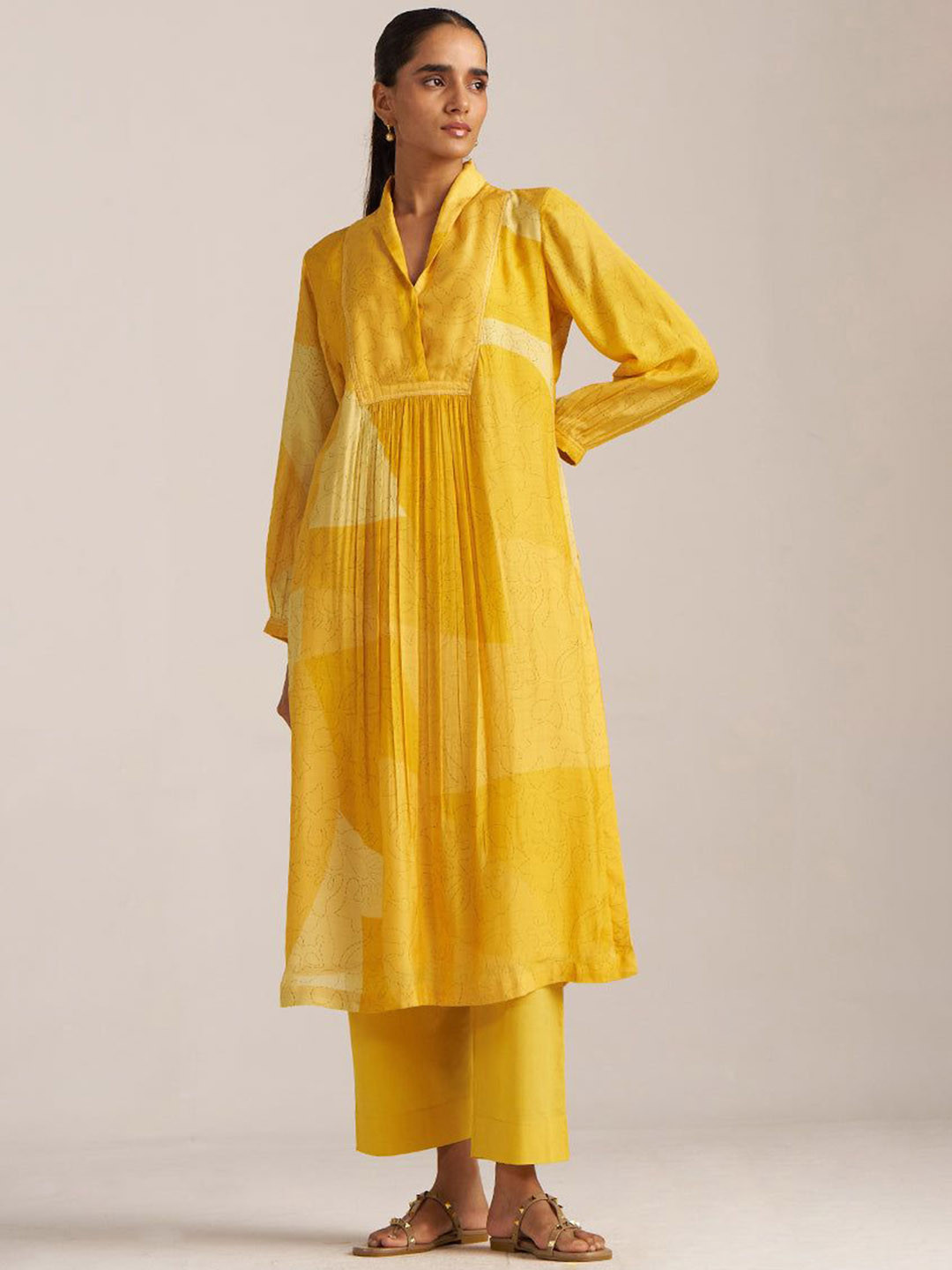 Ganga Printed Tunic And Palazzo Co-Ord Set