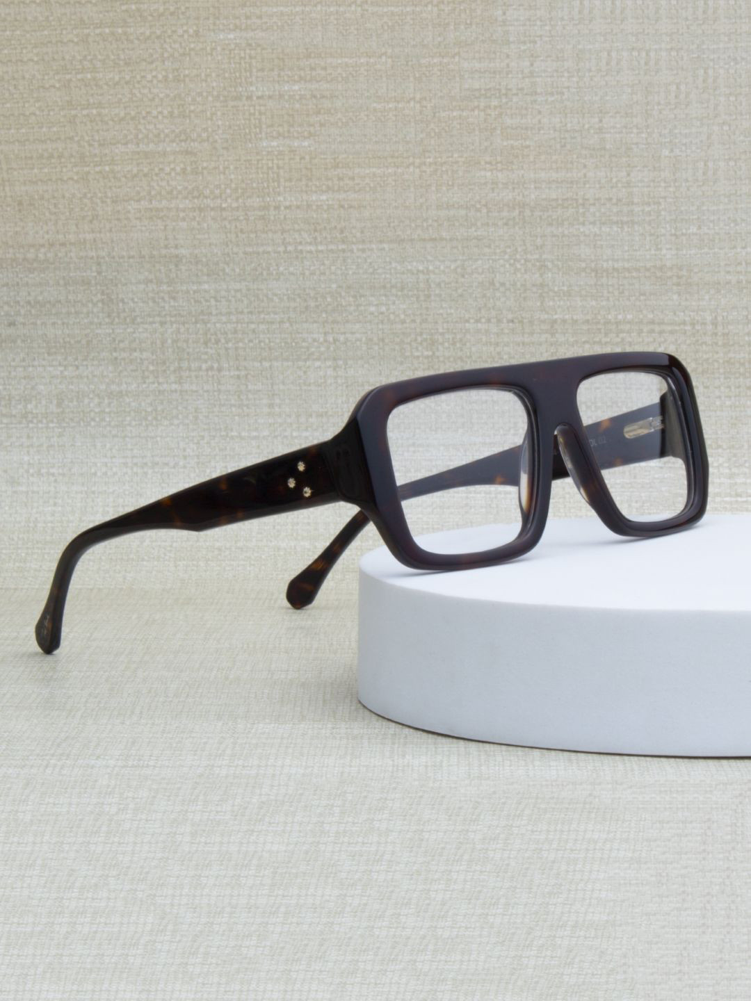 Ted Smith Arden Unisex Demi Brown Luxury Acetate Full Rim Aviator Frames