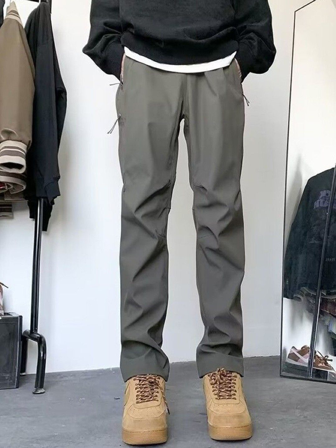 The Roadster Lifestyle Co Men Straight Leg Relaxed Fit Workwear Pants