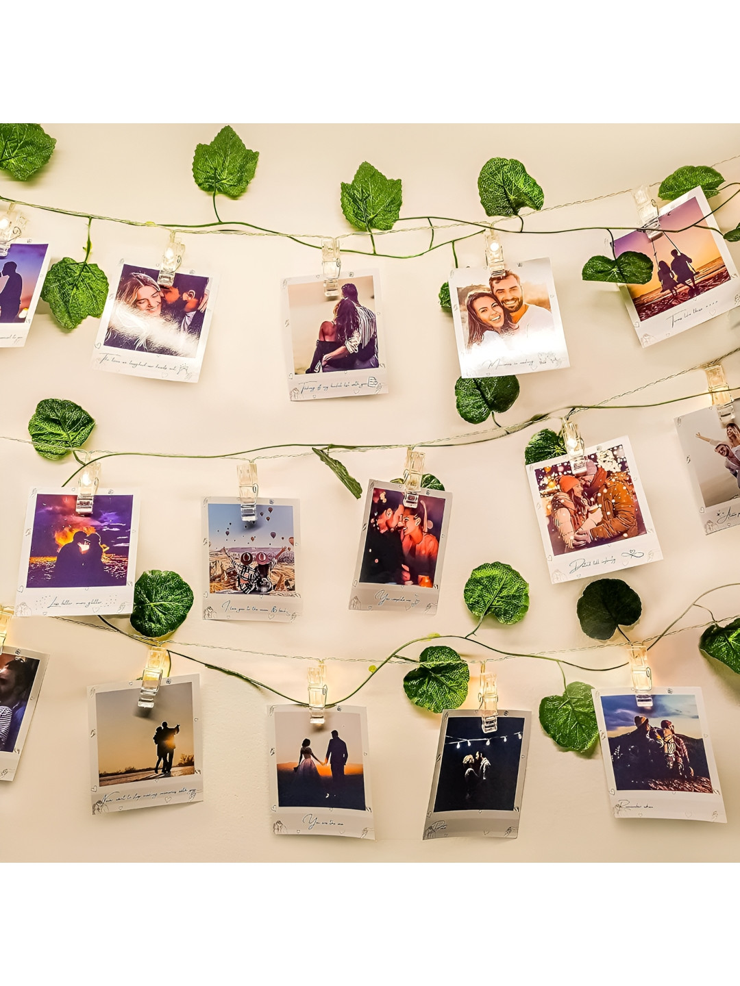 Special You Green & White 2 Pieces LED String Light & Artificial Green Vines Festive Decor