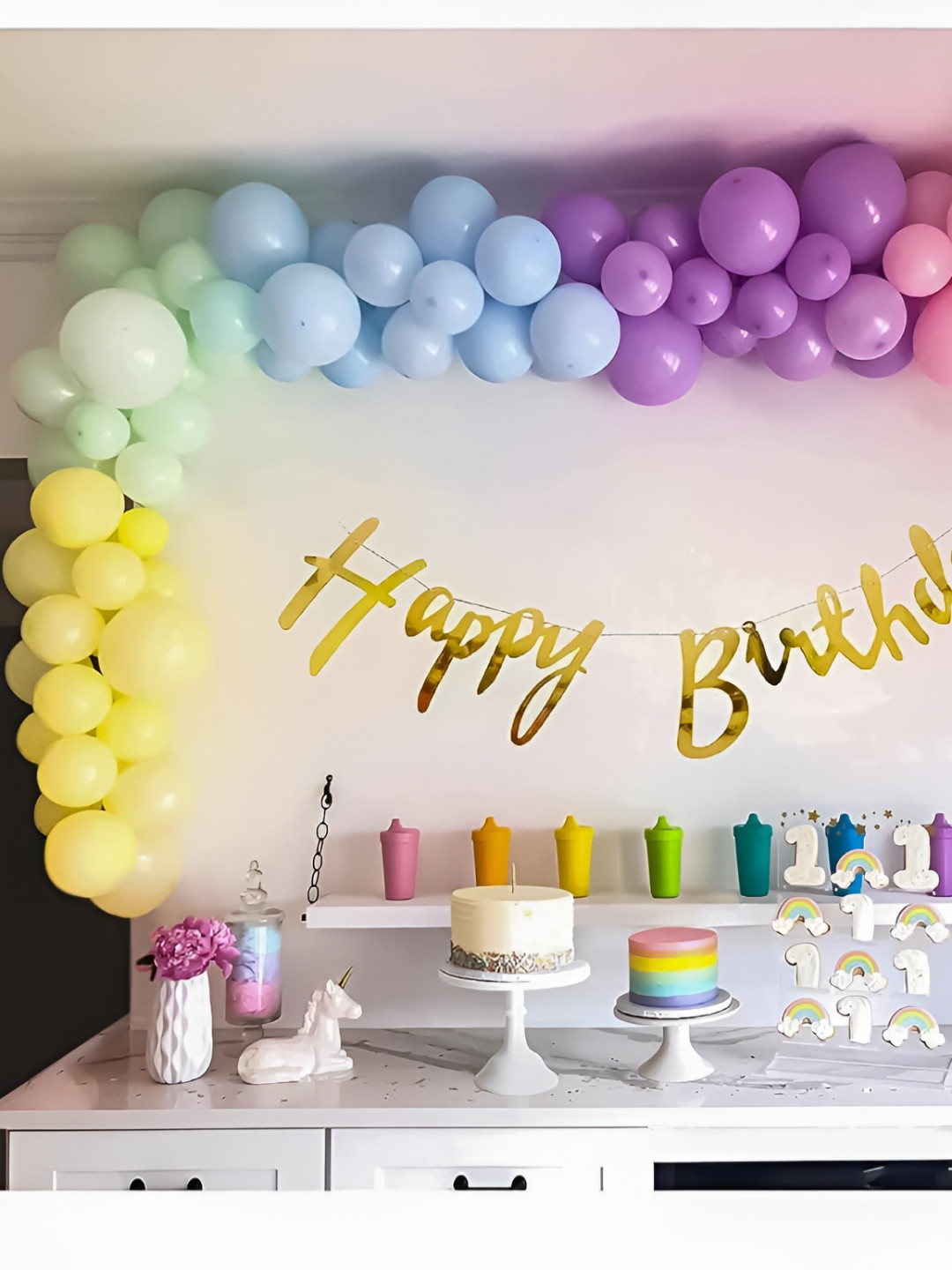 Special You Pink & Purple 53 Pieces Pastel Theme Birthday Festive Decor