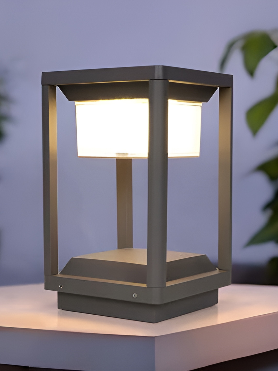 GAUVIK Grey Rectangular 12Watt LED Outdoor Gate Lamp