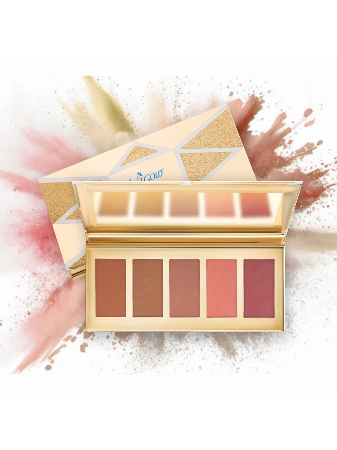 JUSTGOLD Artist Matte Shimmer Finish Blusher Palette 135g - Shade 02