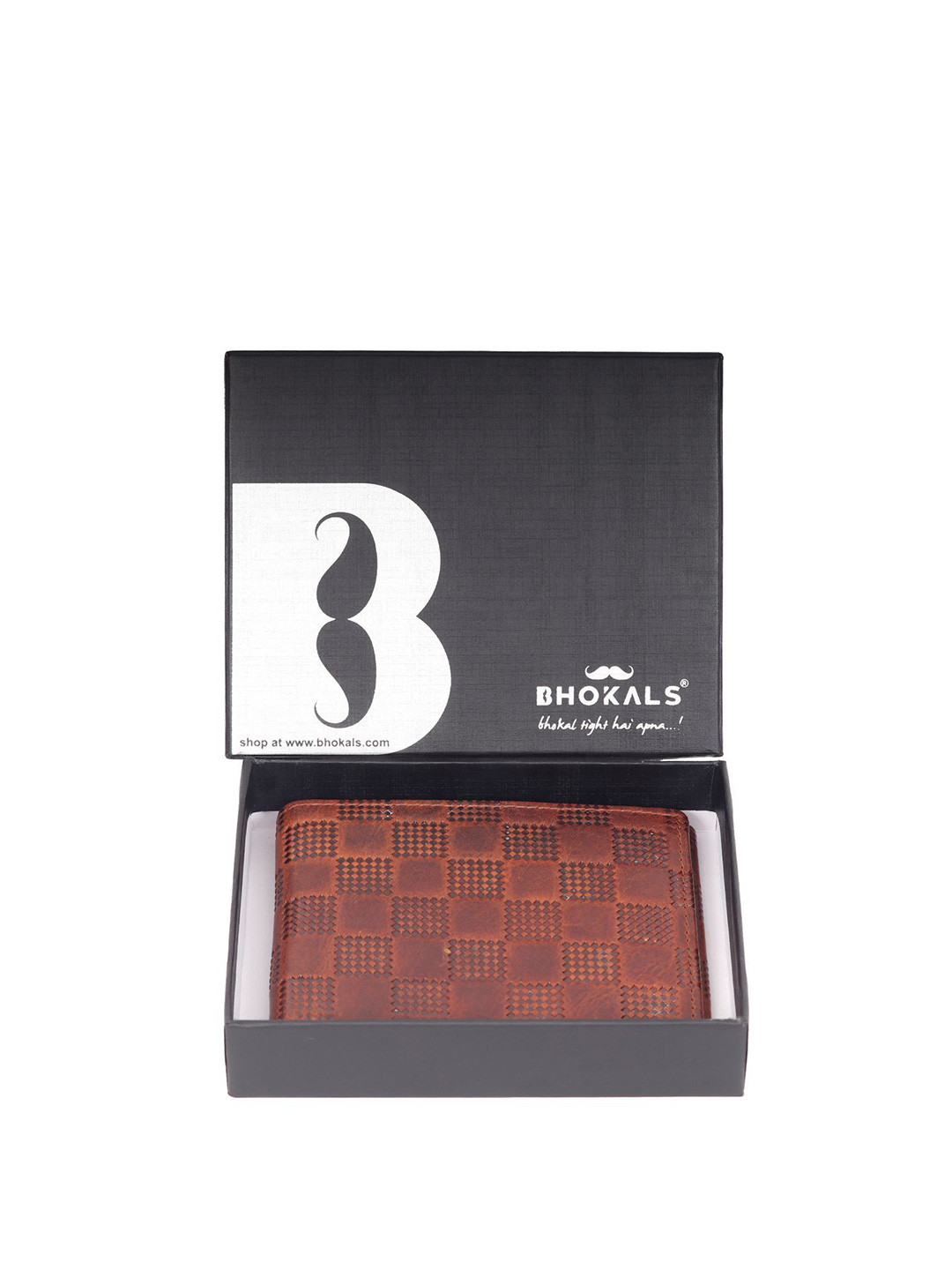 BHOKALS Men Textured Leather Two Fold Wallet