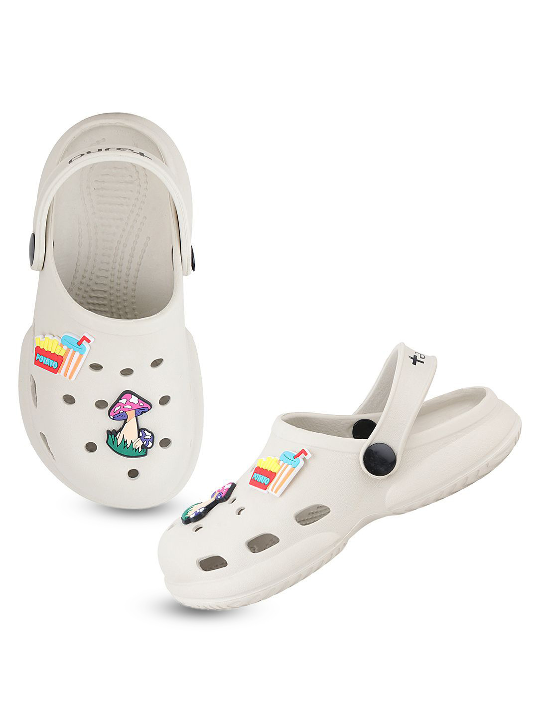 WELCOME Kids Soft Waterproof Adjustable Back Strap Anti-Skid Comfort Clogs