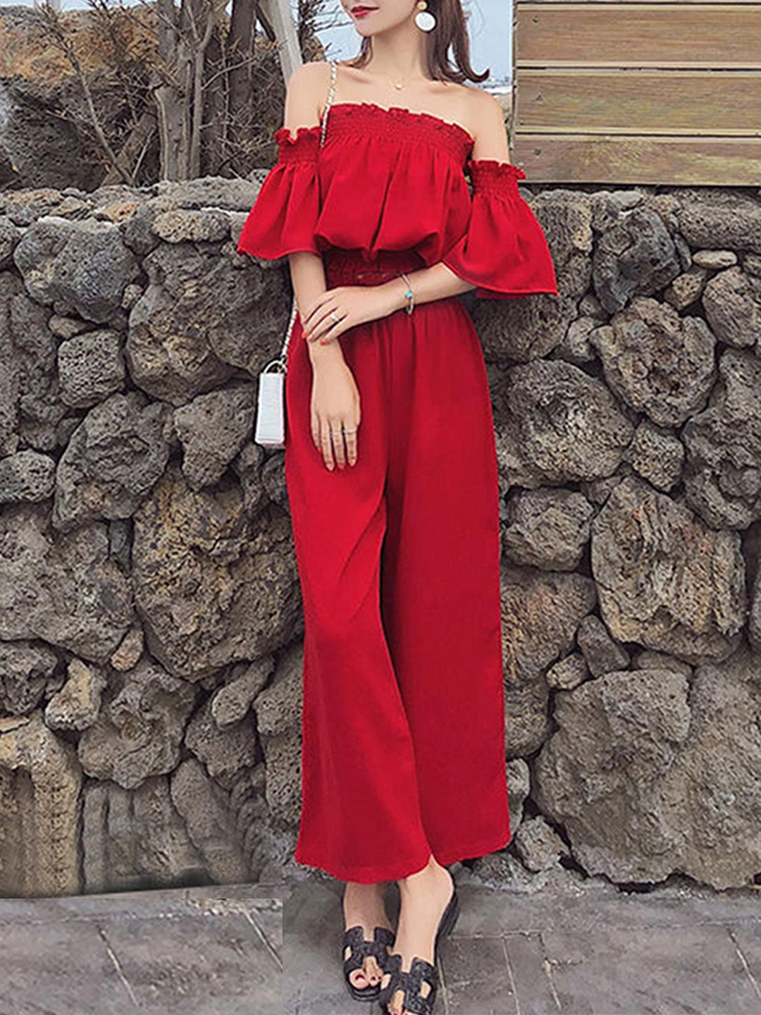 Outzidr Red Top And Pant Co-Ord Set