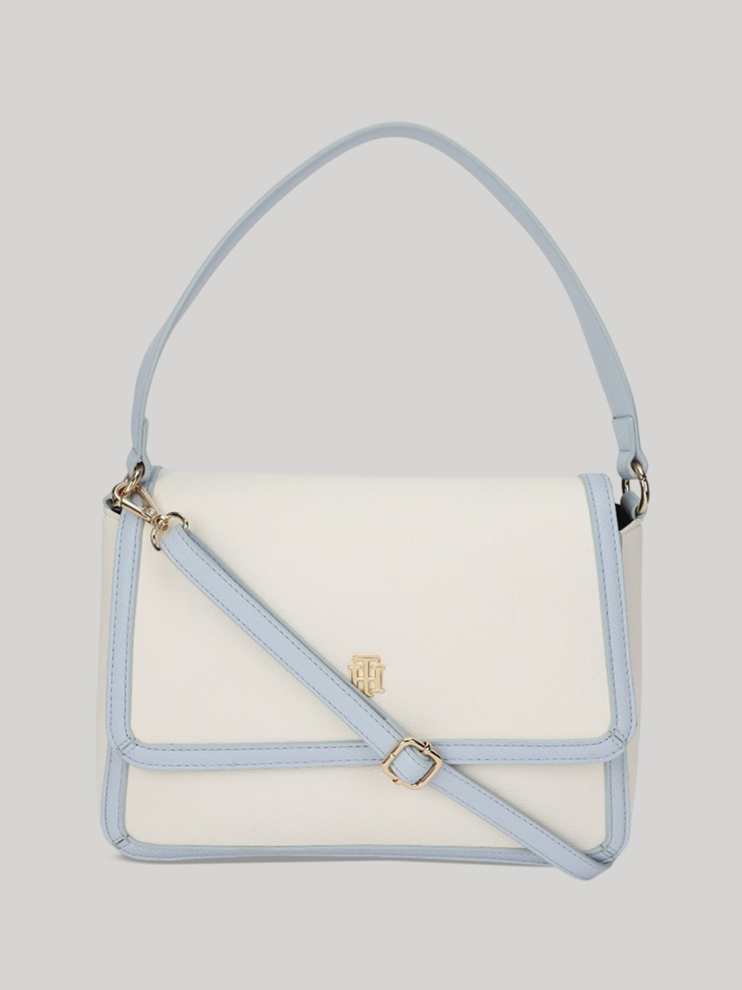 Tommy Hilfiger Women Textured Structured Satchel Bag