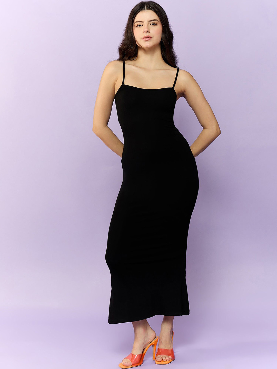 Outzidr Women Strappy Fitted Maxi Dress