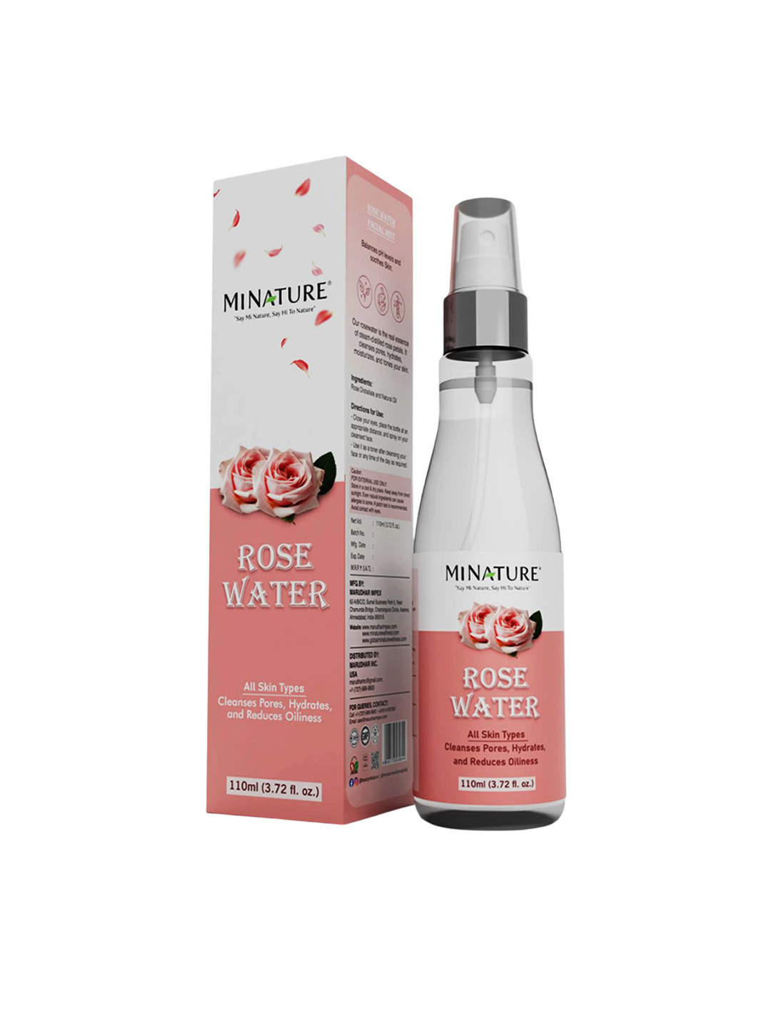 MINATURE Rose Water For Skin Hydration - 110 ml