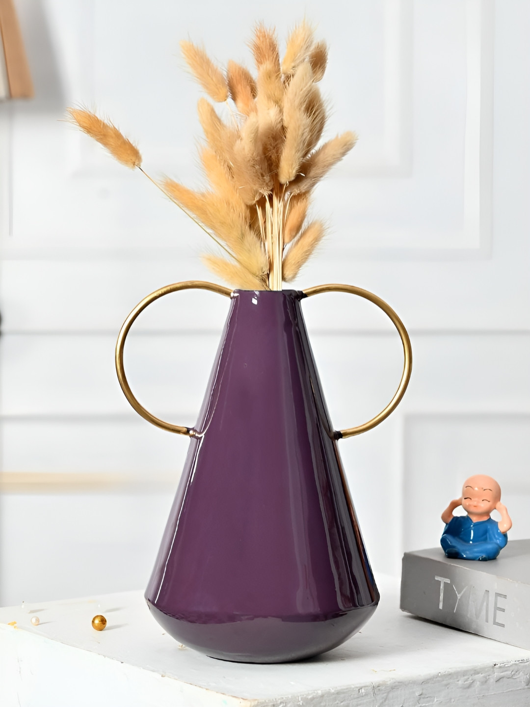 CraftVatika Purple Metal FlowerVases