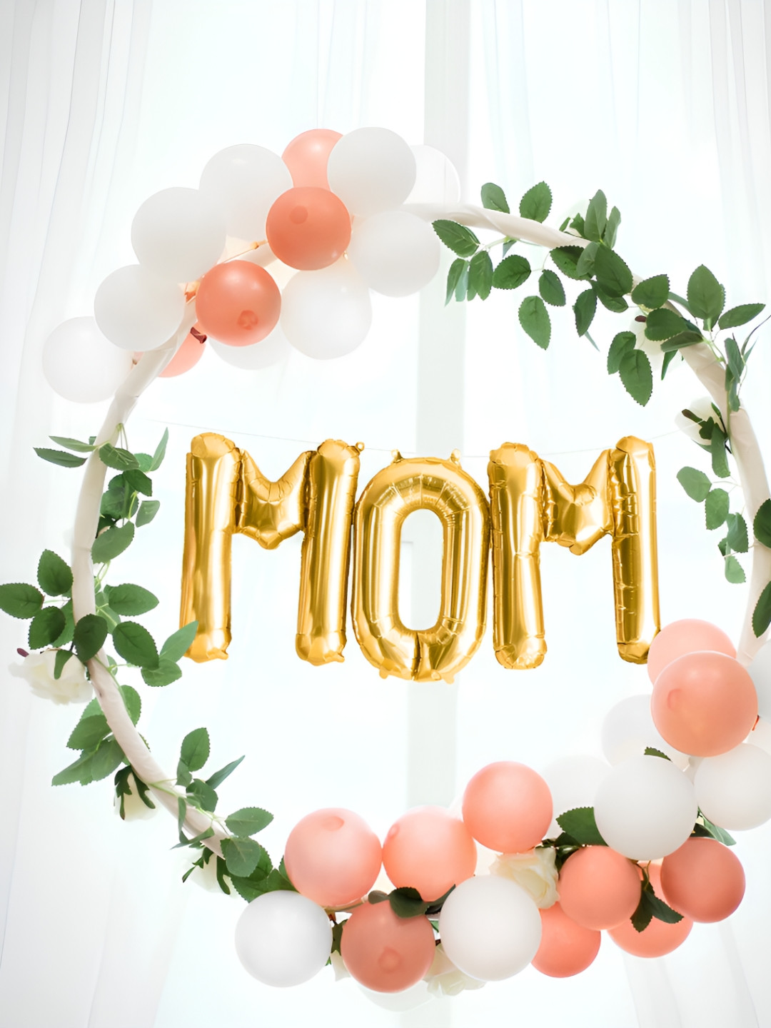 Special You 23--Pieces Rose-gold & White Theme Mother's Day Decoration Kit