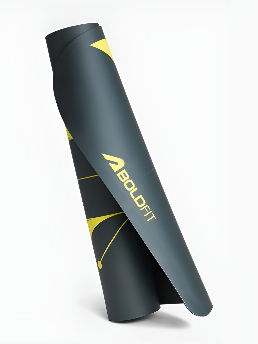 BOLDFIT TPE Butterfly Black and Yellow Geometric Printed Anti-Skid Yoga Mat