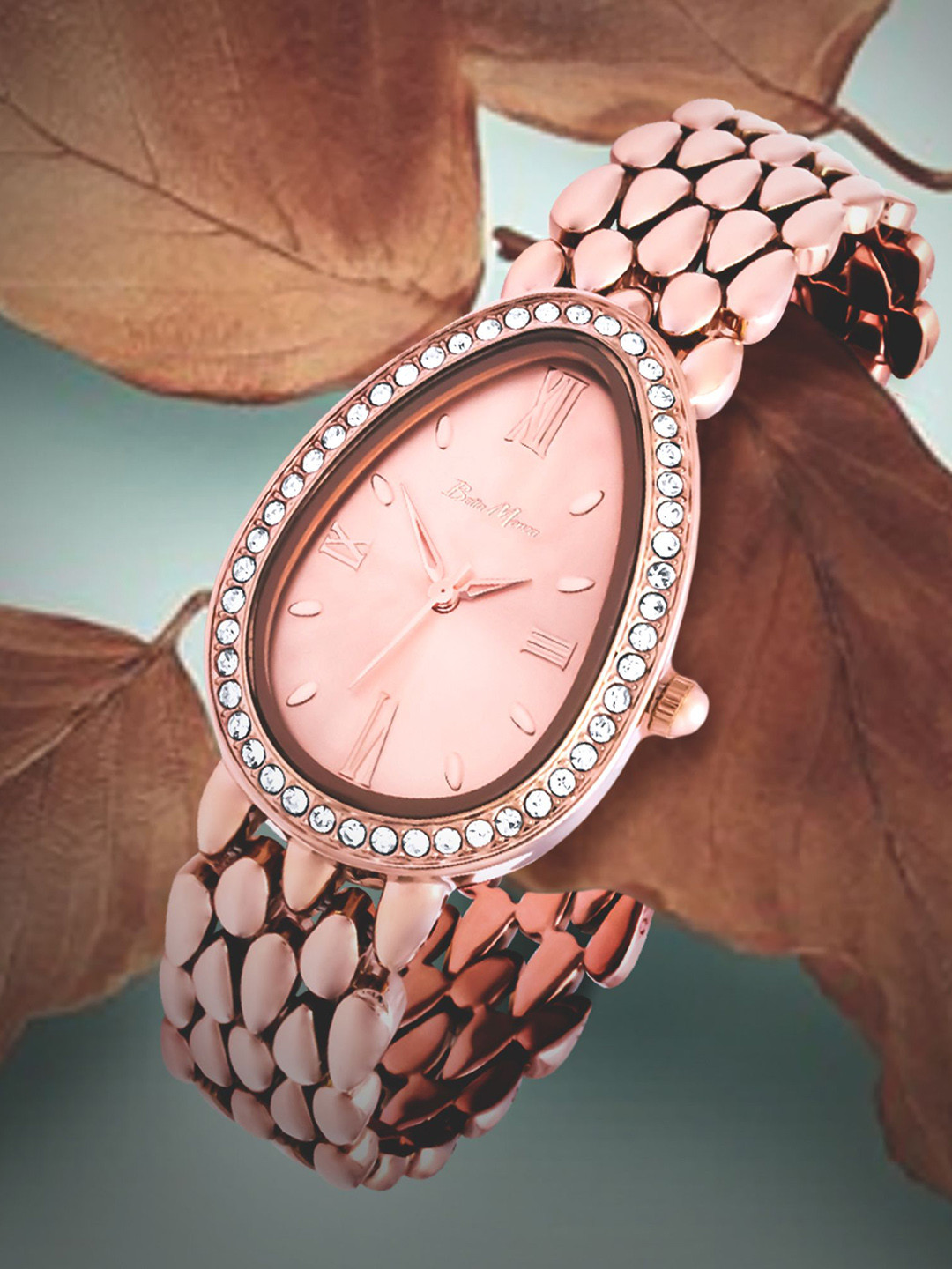 Bella Monza Women Dial & Stainless Steel Style Straps Analogue Watch AA_Rose_Copper