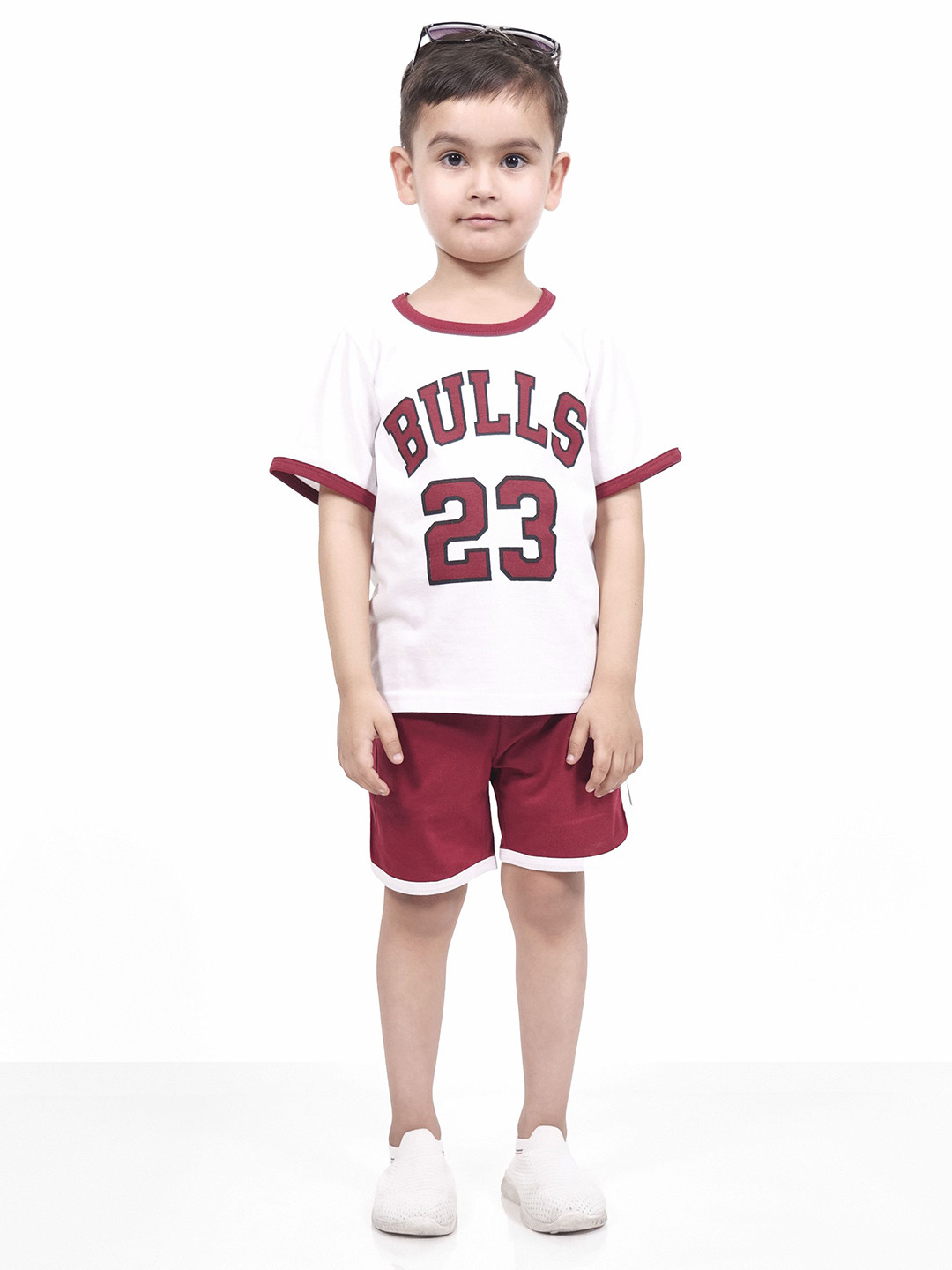 High Street Clothing Co Kids Printed Round Neck T-shirt With Shorts