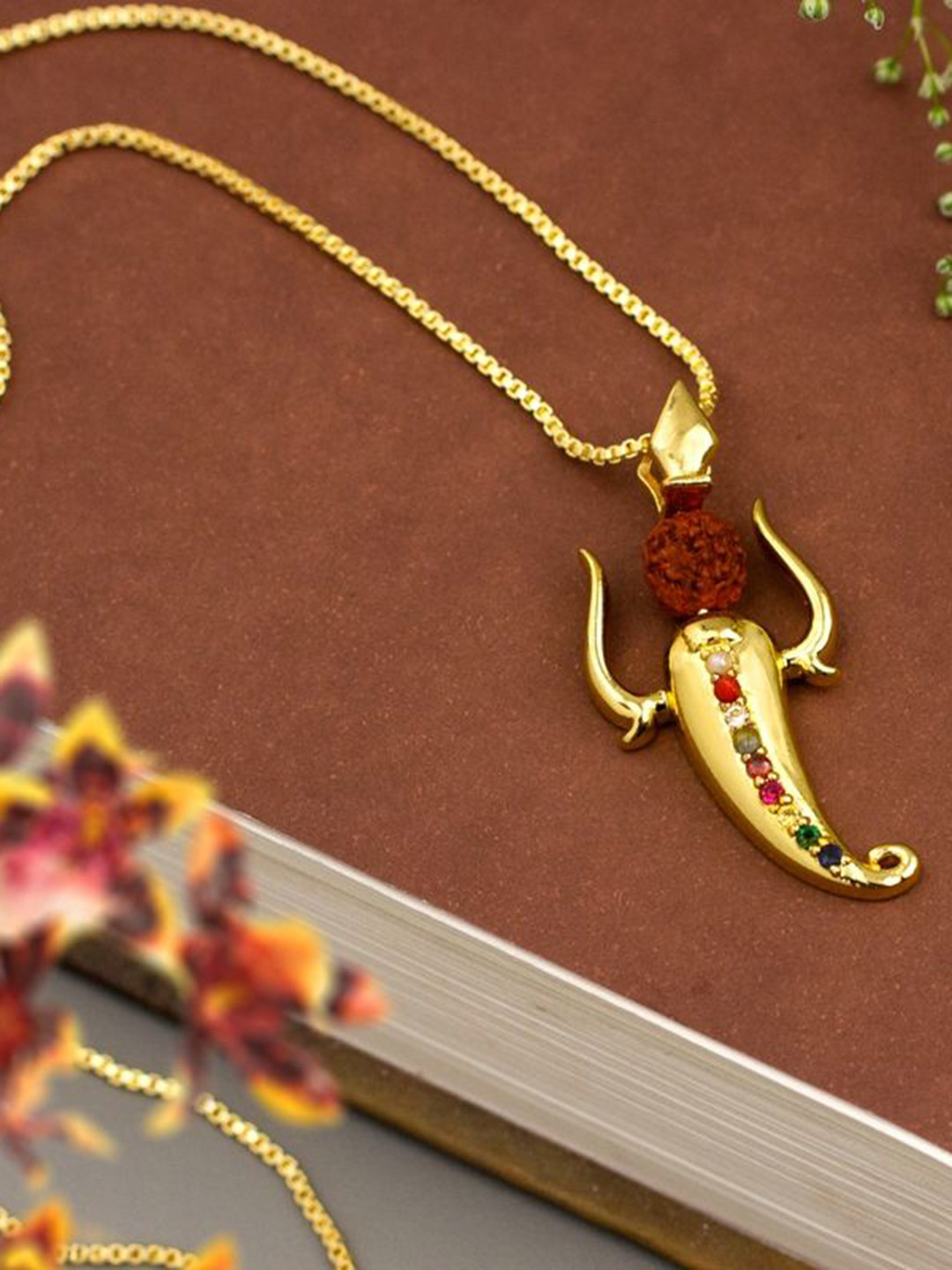 SANAA CREATIONS Gold-Plated Lord Ganesh Pendants With Chains