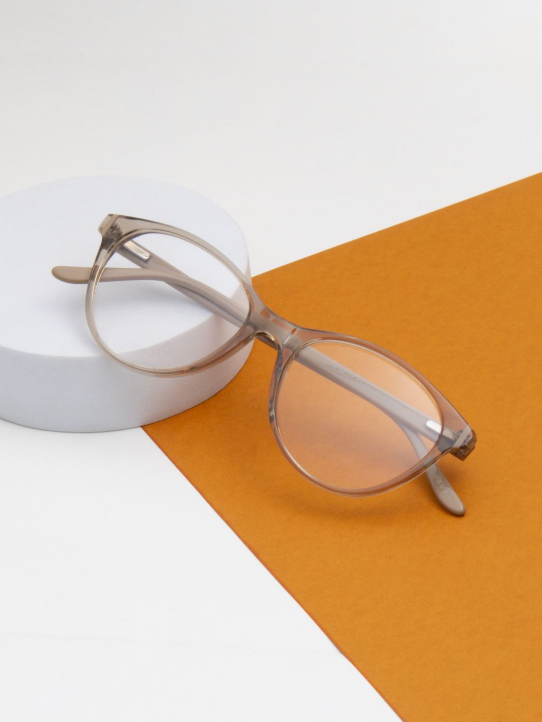 Ted Smith Women Light Brown Luxury Acetate Full Rim Cat Eye Frames