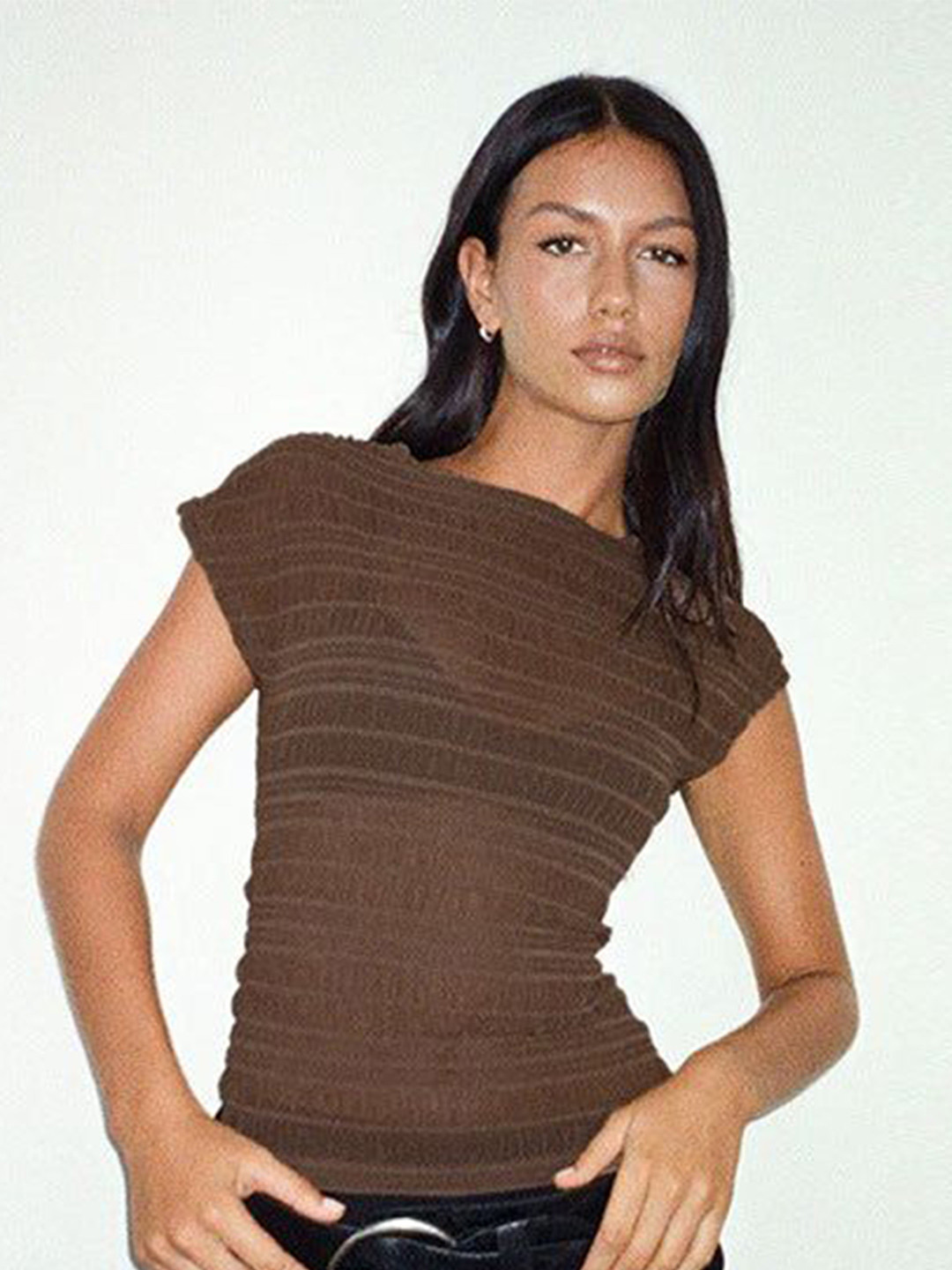 Outzidr Women Sheer Mesh Top