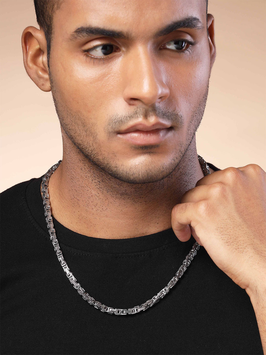 The Roadster Lifestyle Co. Silver-Toned Chunky Link Chain