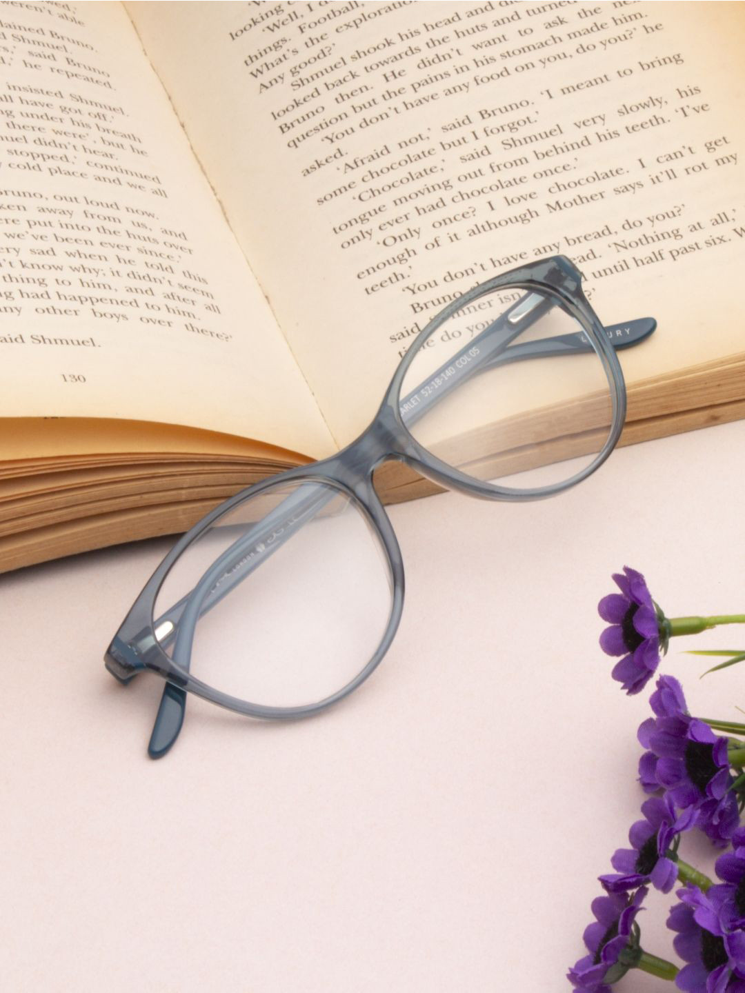 Ted Smith Women Blue Premium Acetate Full Rim Cat Eye Frames