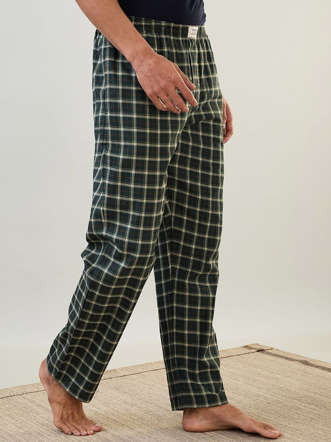 SleepZ by Raymond Men Checked Mid Rise Pyjamas