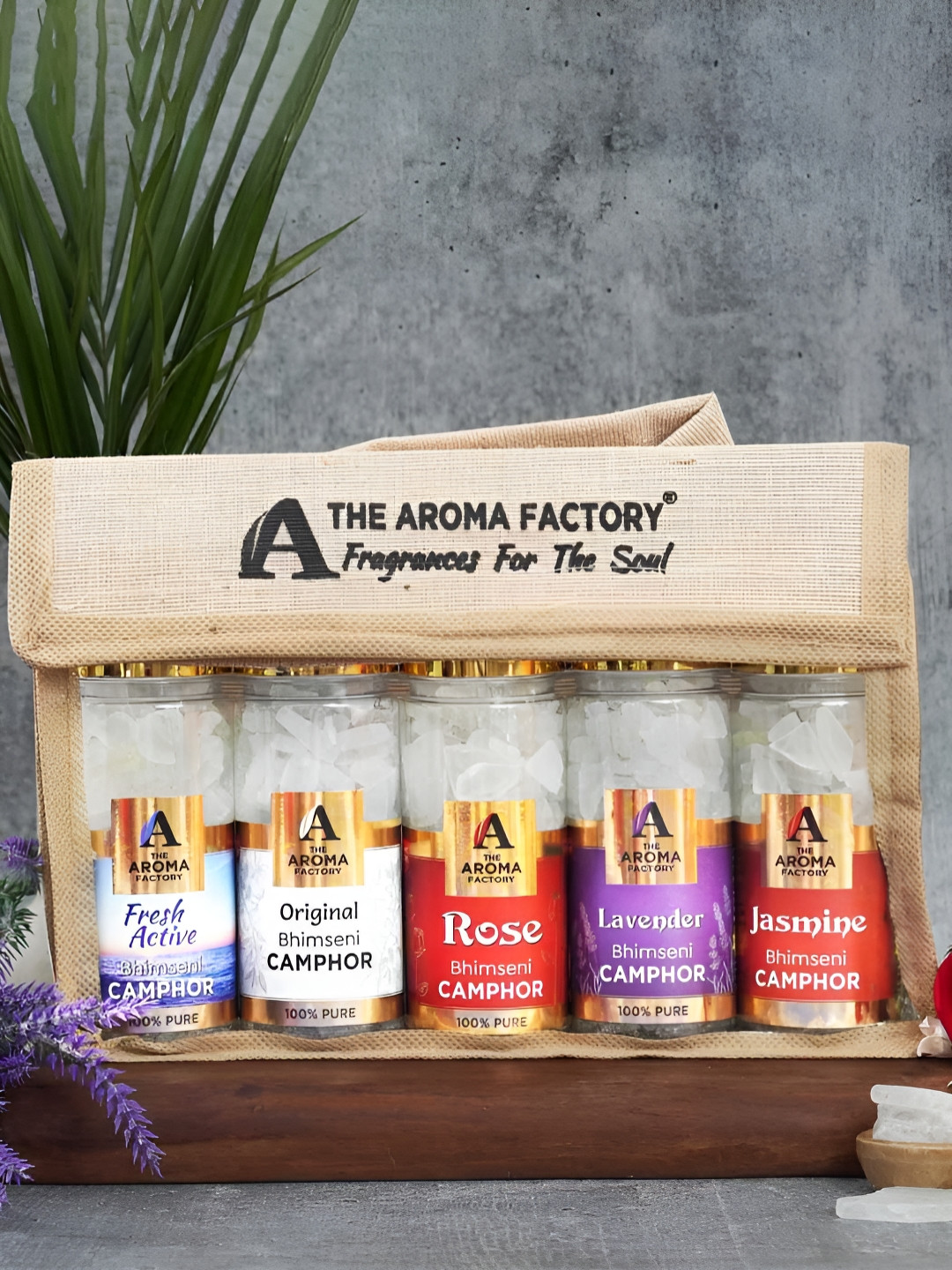 The Aroma Factory 5 Pieses White & Blue Pure & Natural Pooja Essential Camphor Tablets