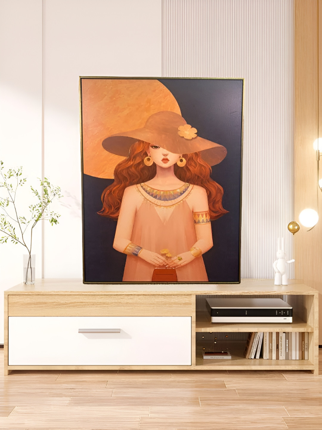 SMOKEY COCKTAIL Canvas Wall Rectangle Paintings Wall Art -36 x 28In