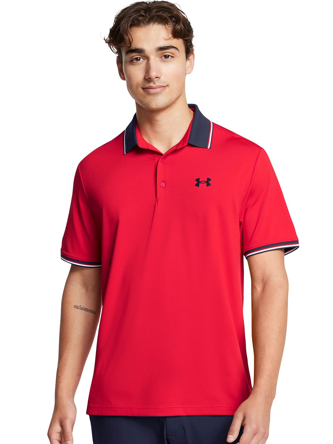 UNDER ARMOUR Men Brand Logo Printed Polo Collar T-shirt
