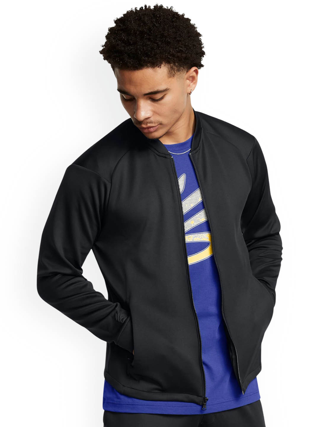 UNDER ARMOUR Men Curry Travel Solid Sporty Jacket