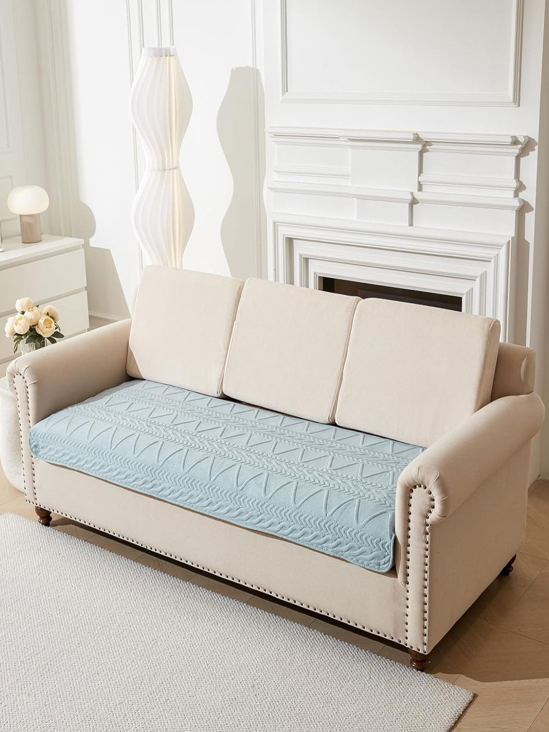 HOUSE OF QUIRK Five Seater Sofa Mat Slipcovers Anti-Slip Stretch Seat Pad Sofa Mat