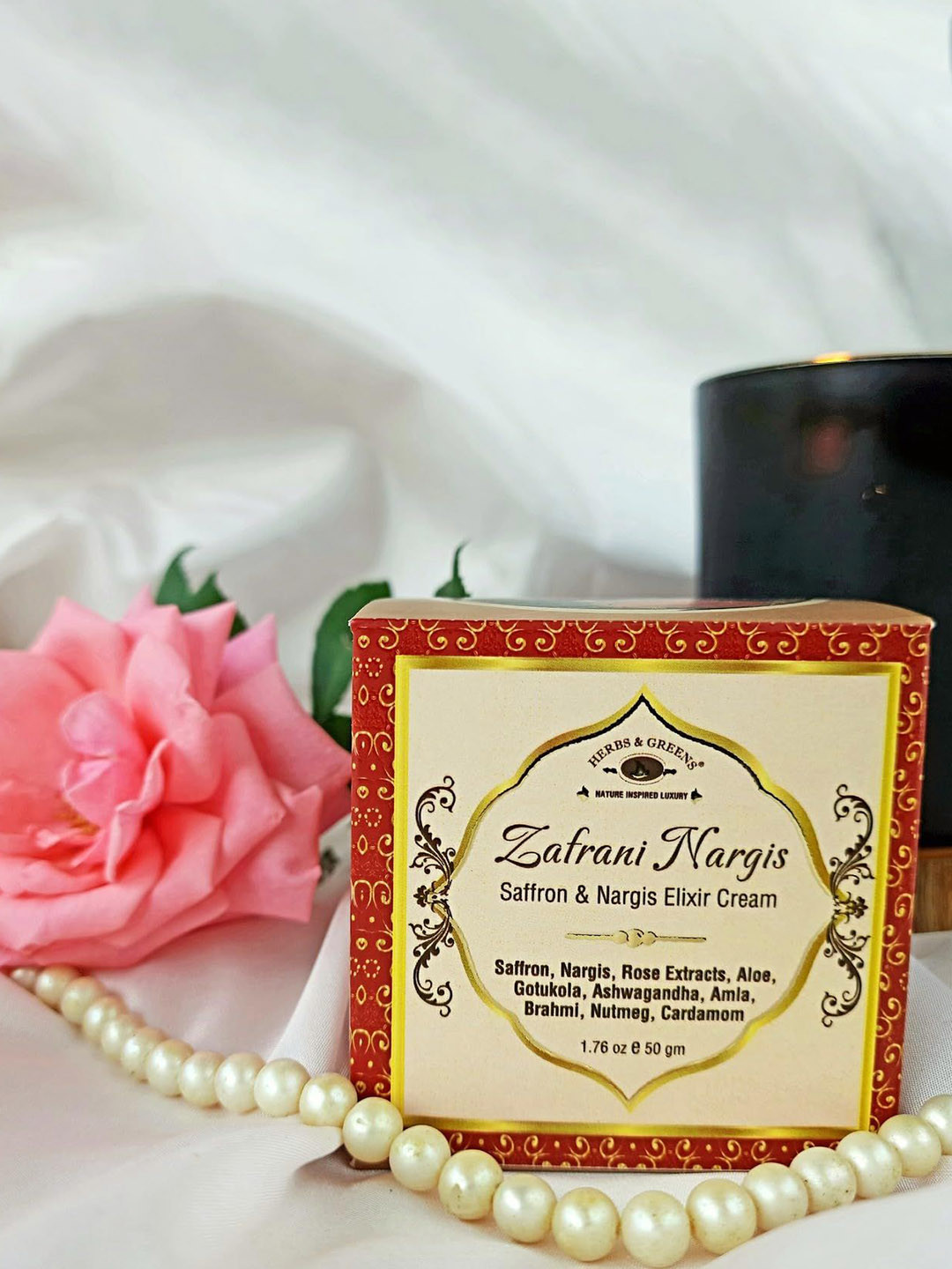 HERBS & GREENS Set Of 2 Tulsi Face Wash 100 ml & Zafrani Nargis Cream 50 g