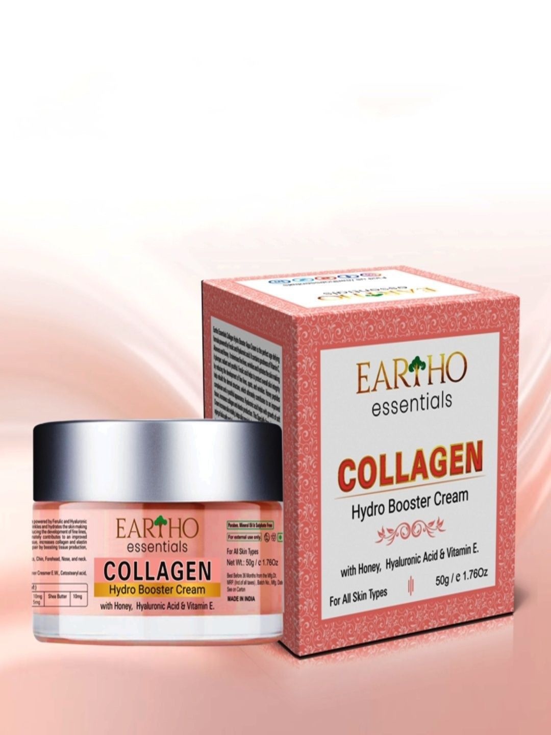 Eartho Essentials Collagen Hydro Booster Cream With Hyaluronic Acid & Vitamin E - 50 g