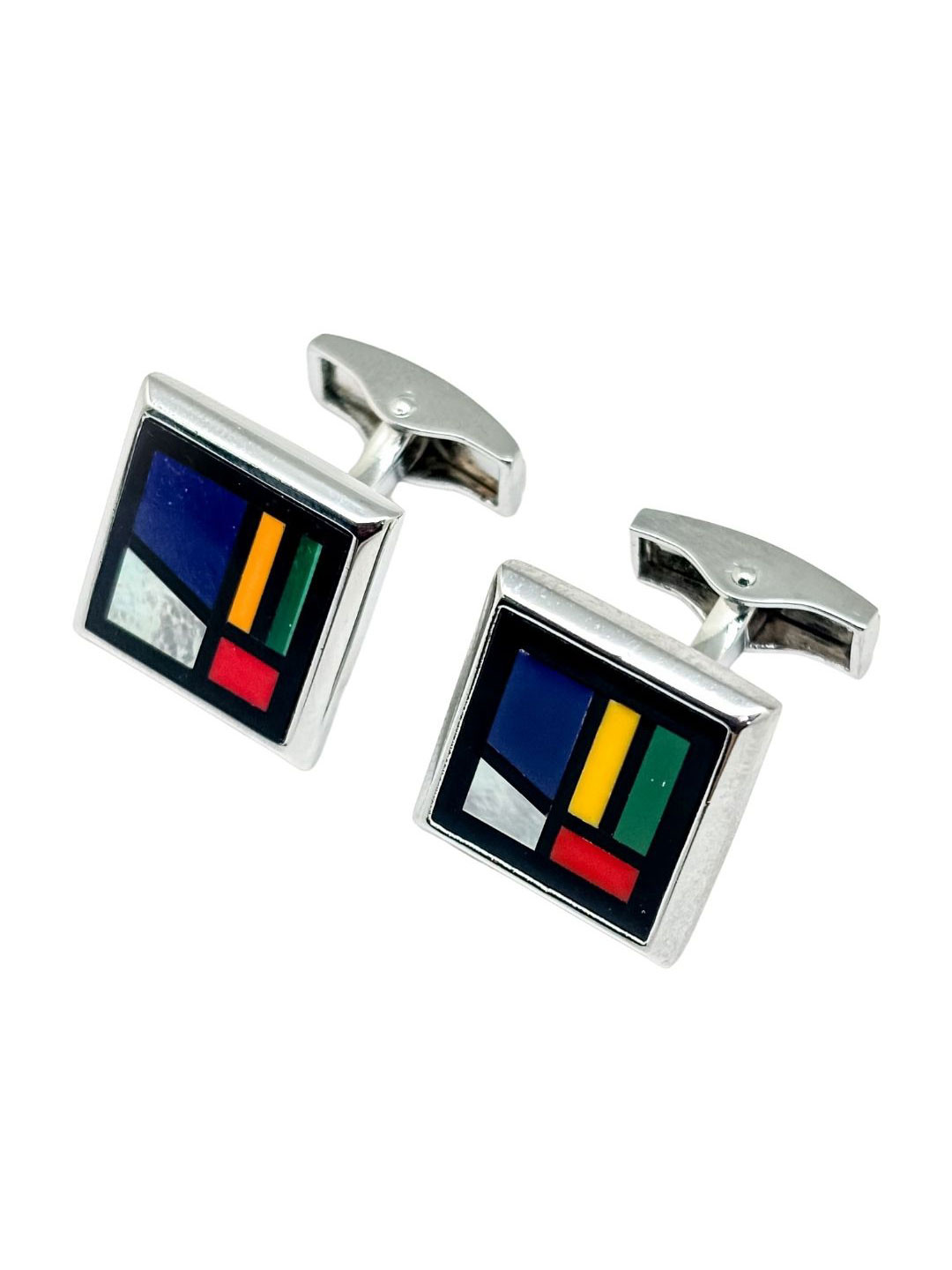 The Tie Hub Men Geometric Enamel Cufflink