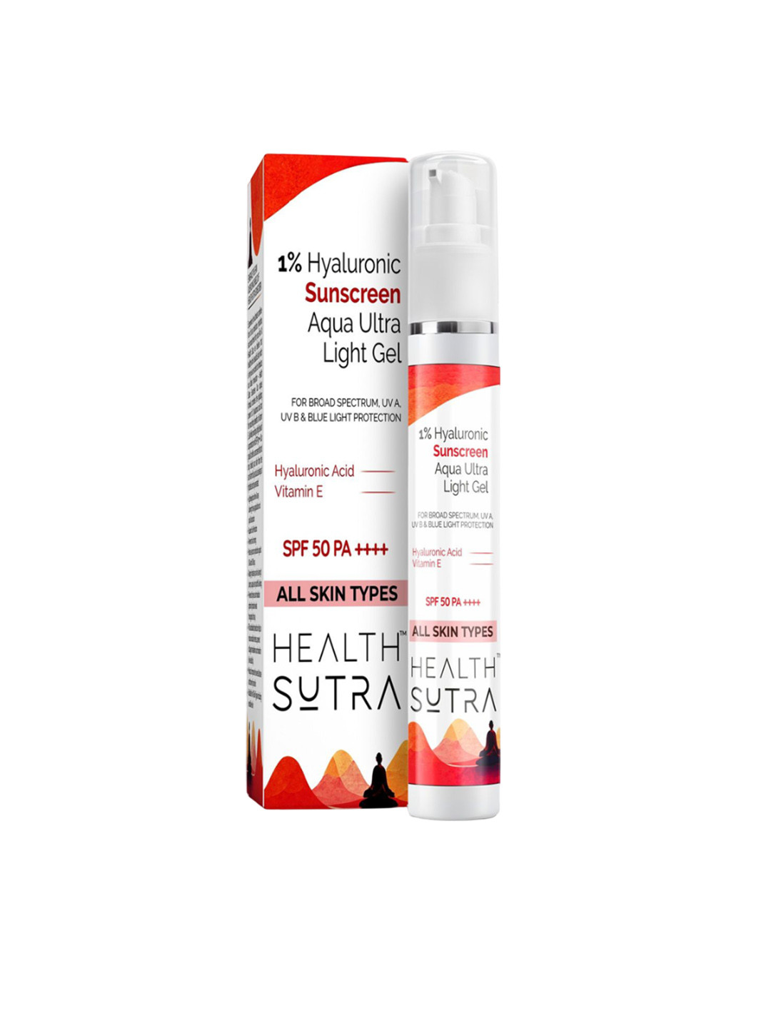 HEALTH SUTRA 1% Hyaluronic Aqua Light Gel Sunscreen With SPF 50 PA++++ & Vitamin E - 50 g