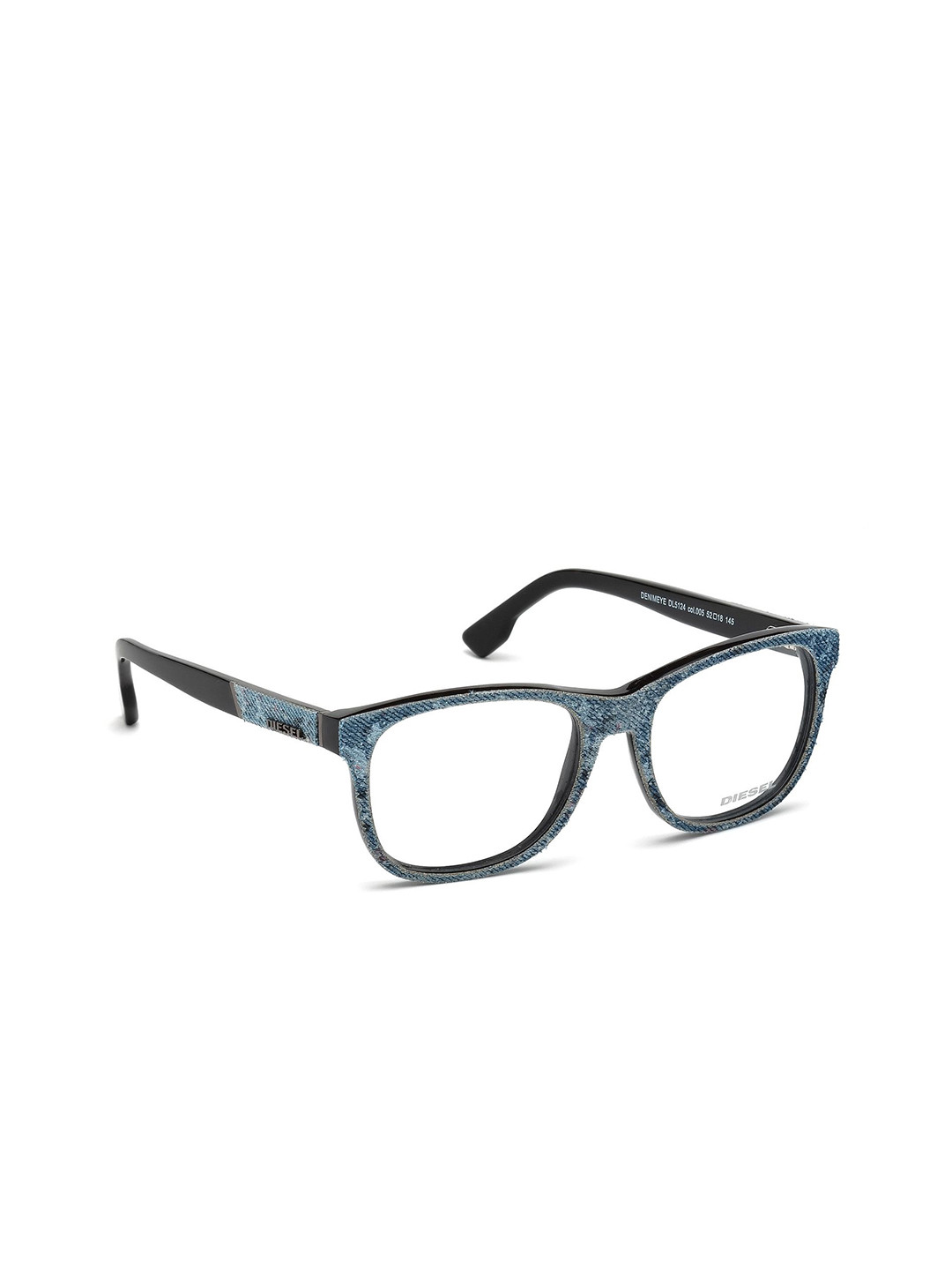 DIESEL Men Striped Full Rim Acetate Square Frames
