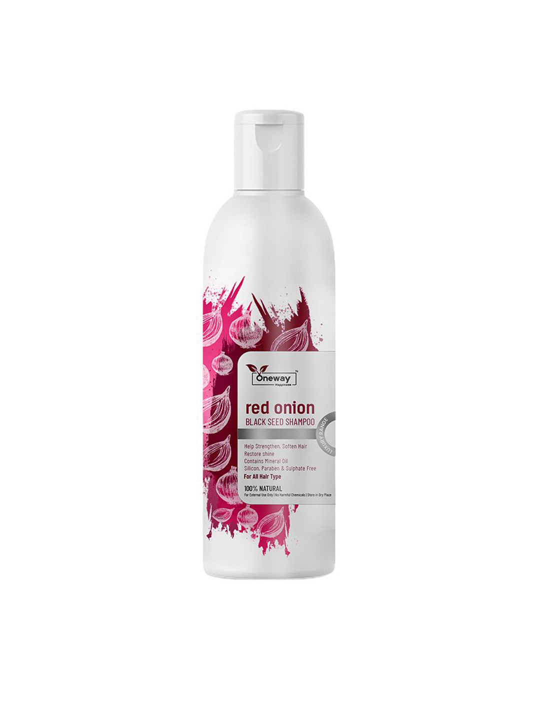 Oneway Happiness Red Onion & Blackseed Hair Shampoo For Hair Fall Control- 100 ml