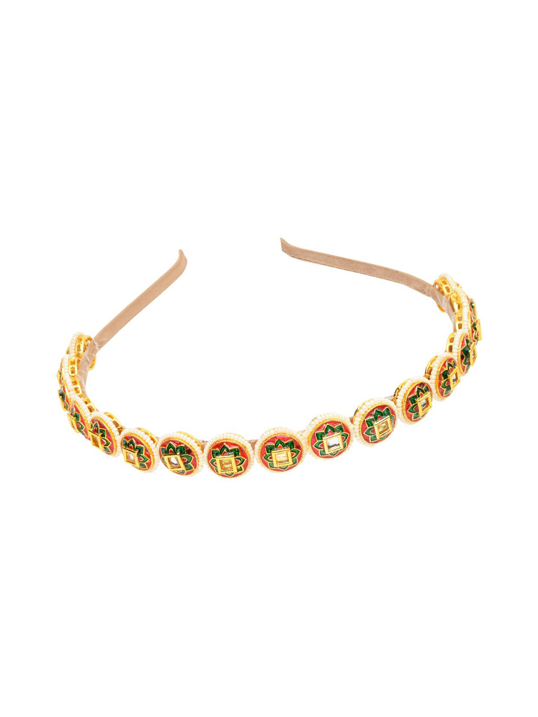 Aye Candy Girls Square Embellished Mathapatti Kundan Hairband