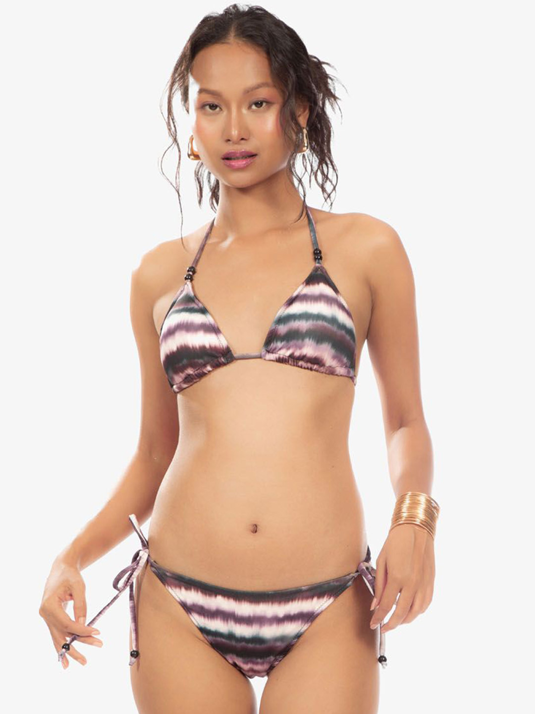 Lemonlords Women Triangle Tie-Dye Swim Bikini Bra