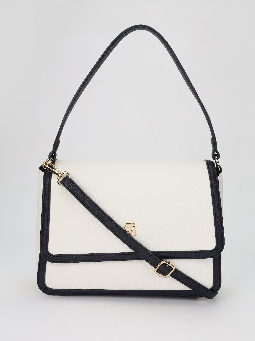Tommy Hilfiger Women Textured Structured Satchel Bag
