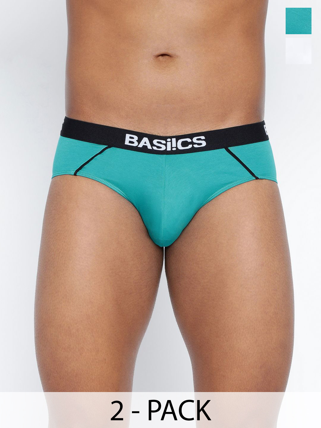 BASIICS by La Intimo Men Pack Of 2 Basic Briefs IBCSBR090B045