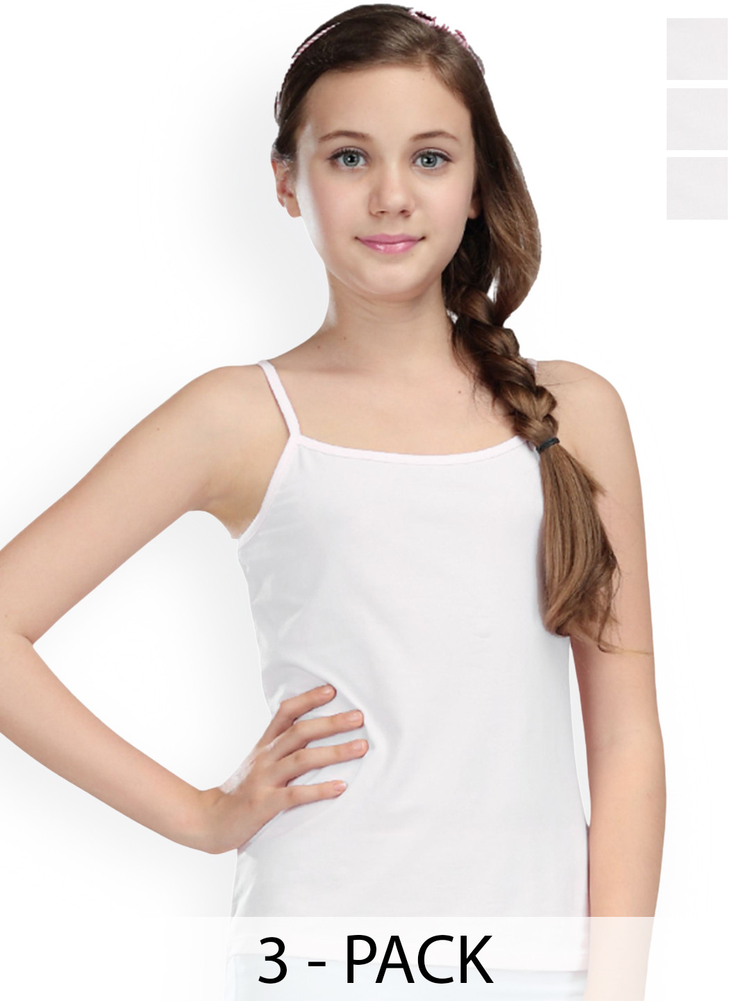 inner element Girl Pack Of 3 Cotton Camisole